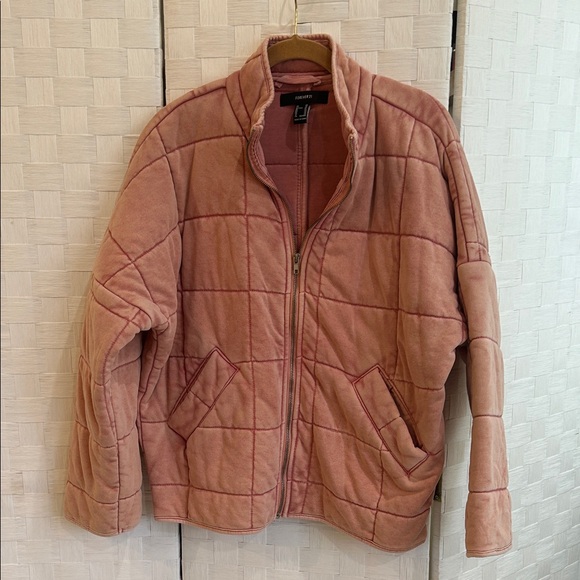 Forever 21 Jackets & Blazers - Forever 21 Quilted Cotton  Puffer Jacket - Dusty Pink